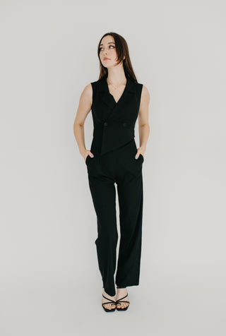 Asymmetrical Vest Jumpsuit - Arora Rayn